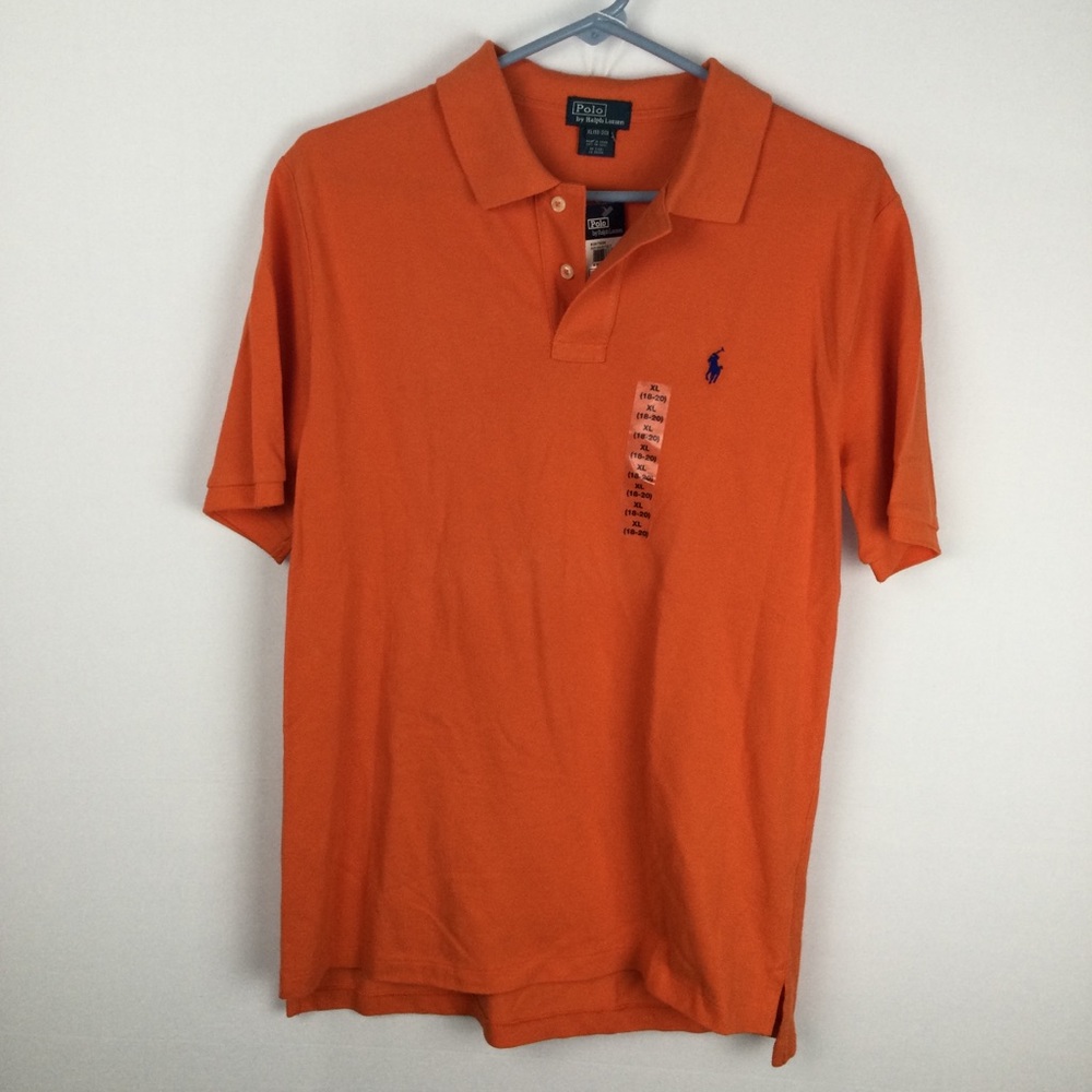 Polo by Ralph‎ Lauren Boy's Orange Polo Shirt size boys XL 18/20